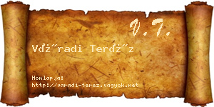 Váradi Teréz névjegykártya